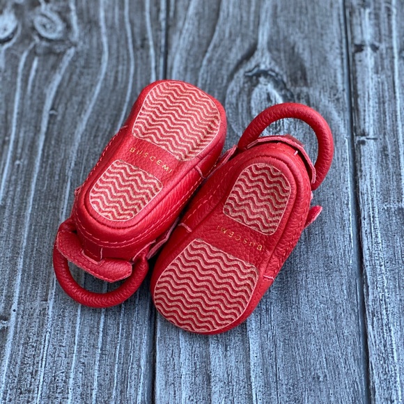 Baby Sneakers Genuine Leather Red Buscemi 100MM - Picture 8 of 9